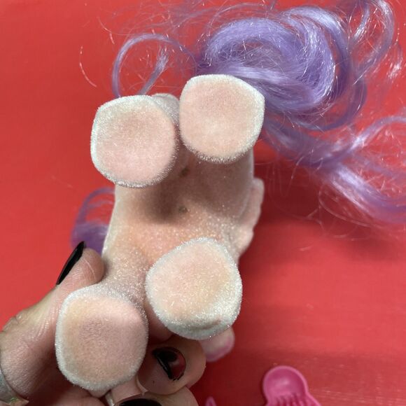 Vintage My Little Pony So Soft North Star Pegasus, G1 1986, Pink Flocked Brush - Picture 7 of 10